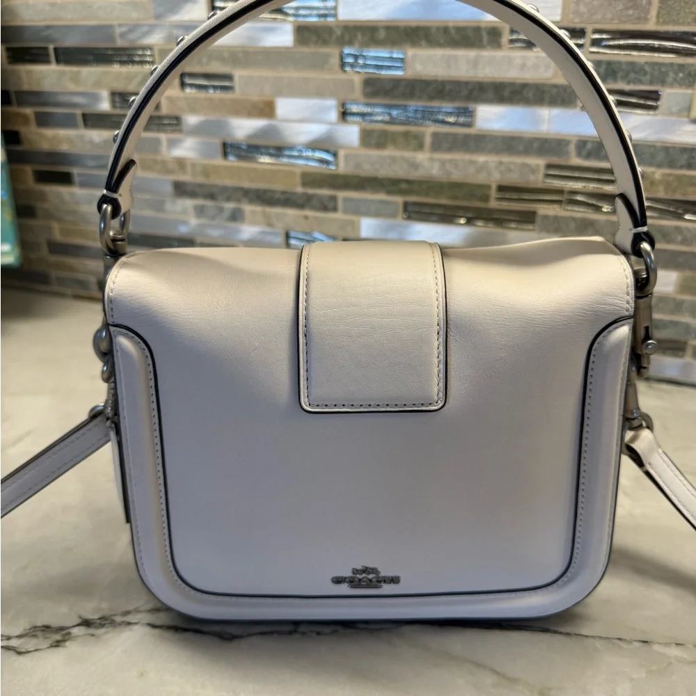 Coach White Studded Crossbody Bag - Picture 7 of 16